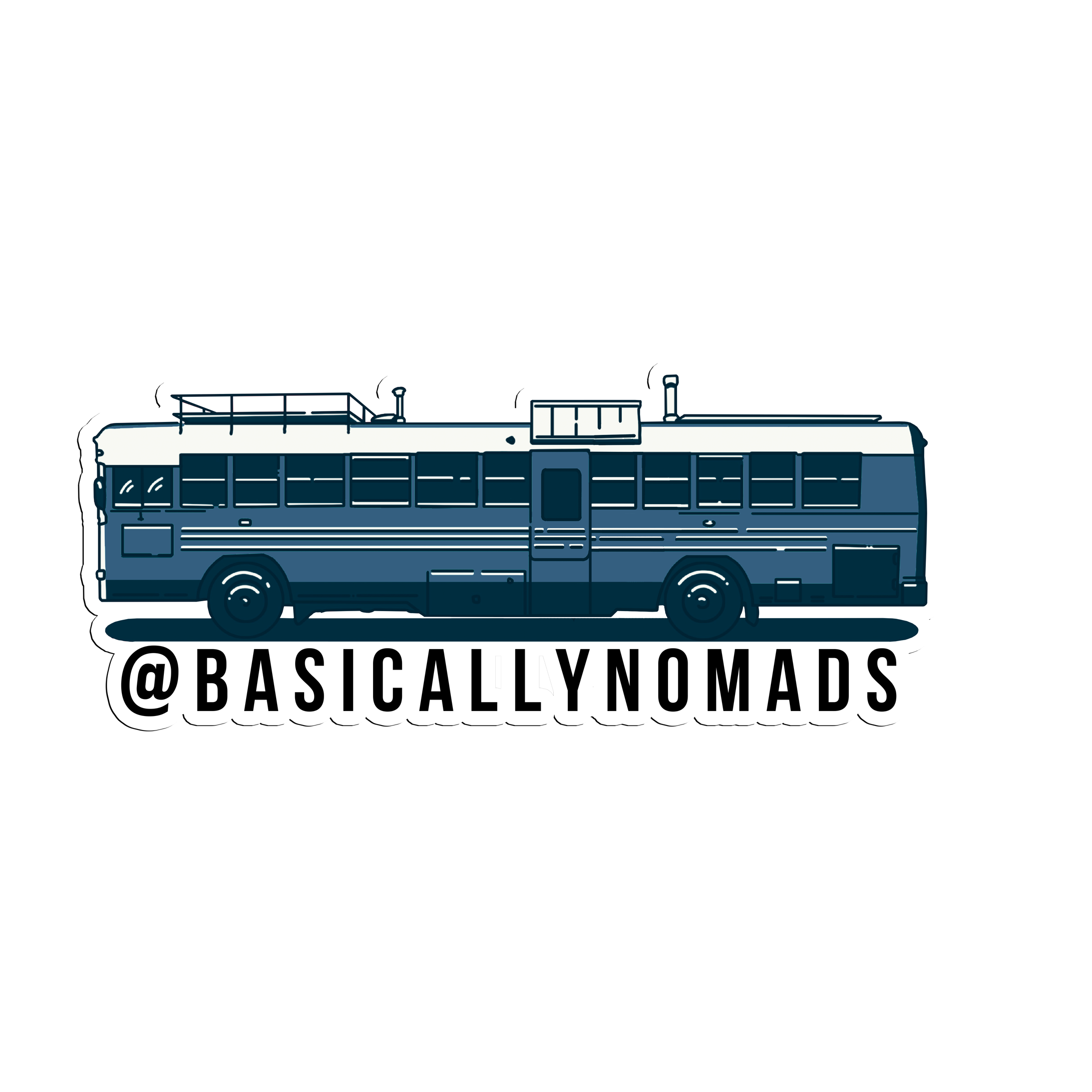 Basically Nomads Bus Sticker