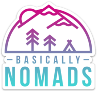 Classic Basically Nomads Sticker, Retro Style